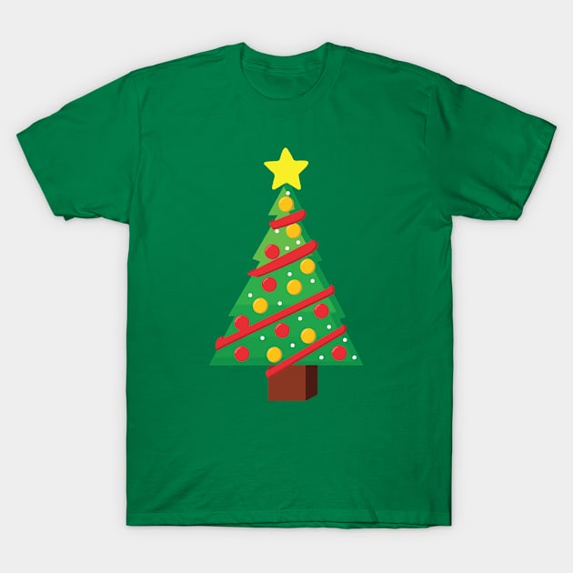 Cute Christmas Tree T-Shirt by Ikigai Designs